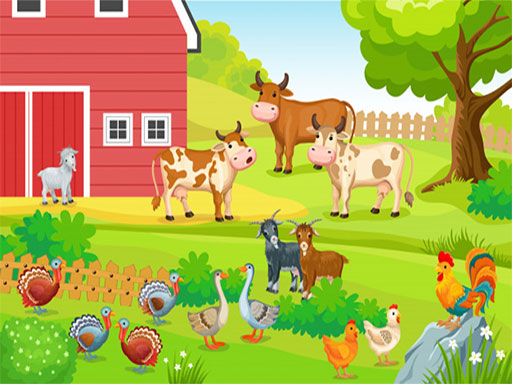 Farm Animals Puzzles Challenge