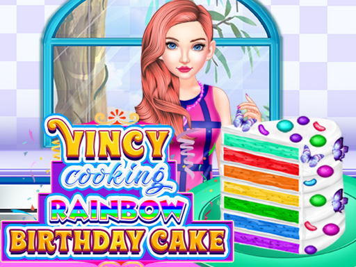 Vincy Cooking Rainbow Birthday Cake