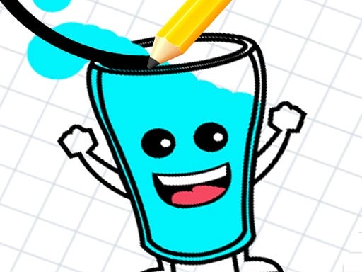 Happy Glass : Fill The Glass By Draw Lines