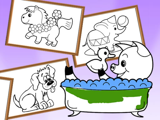 Cartoon Coloring For Kids - Animals