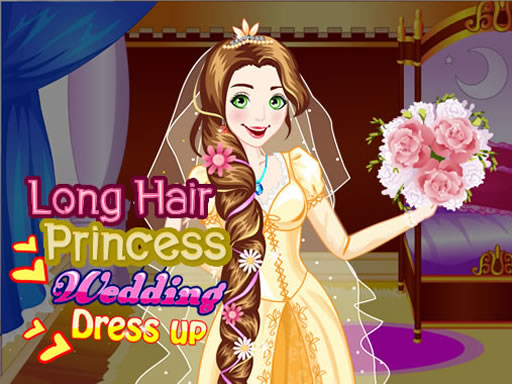 Long Hair Princess Wedding Dress Up