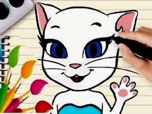 Talking Angela Coloring Book