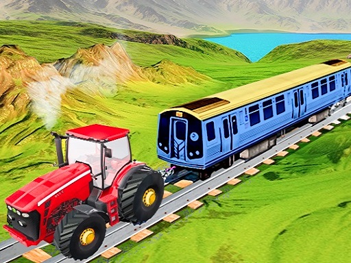 Chain Tractor Train Towing Game 3d